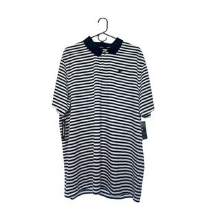 Nike Golf Dri Fit Polo Men’s XL Navy White Striped Shirt Standard Fit NWT 891239